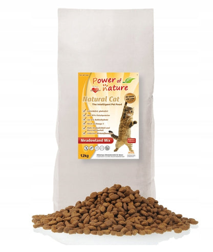 Power of Nature Natural Cat Meadowland Mix sucha karma dla kota 12 kg – bezzbożowa, kurczak