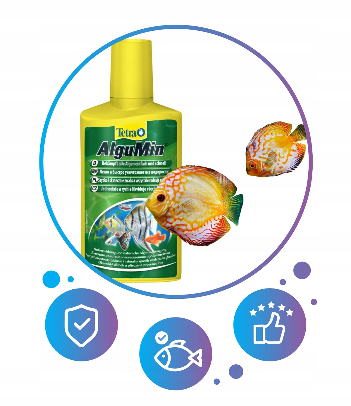 Tetra Algumin preparat na glony do akwarium 500 ml – płyn na glony nitkowate i krasnorosty