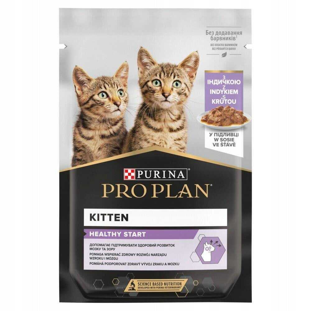 PRO PLAN Nutrisavour Kitten mokra karma dla kociąt w sosie 26 x 85 g – indyk