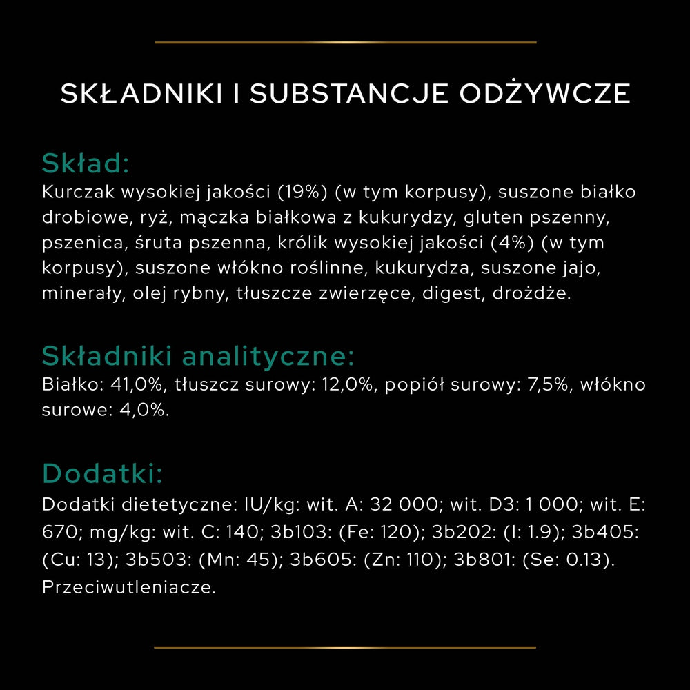 PRO PLAN Sucha karma dla kotów sterylizowanych 10 kg z królikiem i prebiotykiem – Renal