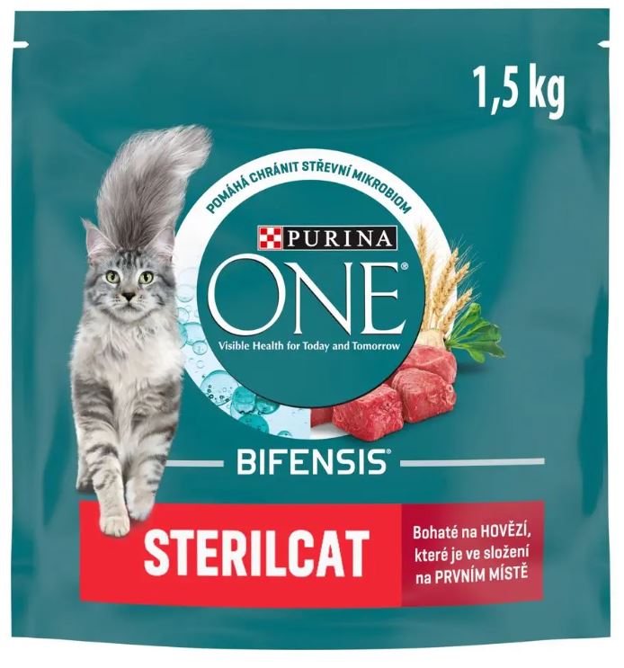 Purina ONE Bifensis karma sucha dla kotów sterylizowanych z wołowiną 1,5 kg – Sterilcat