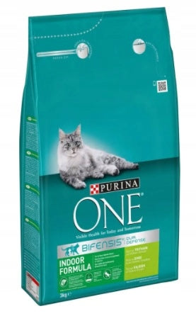 Purina ONE Indoor Formula sucha karma dla kotów domowych z indykiem 9,75 kg – dorosłe