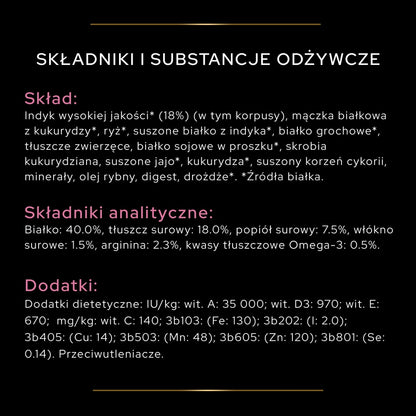 PRO PLAN Delicate sucha karma dla kota dorosłego z indykiem 10 kg – z prebiotykiem