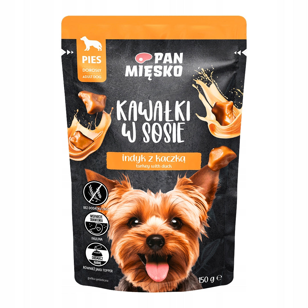 Pan Mięsko karma mokra dla psa w sosie 12x150 g bezzbożowa – mix 4 smaków