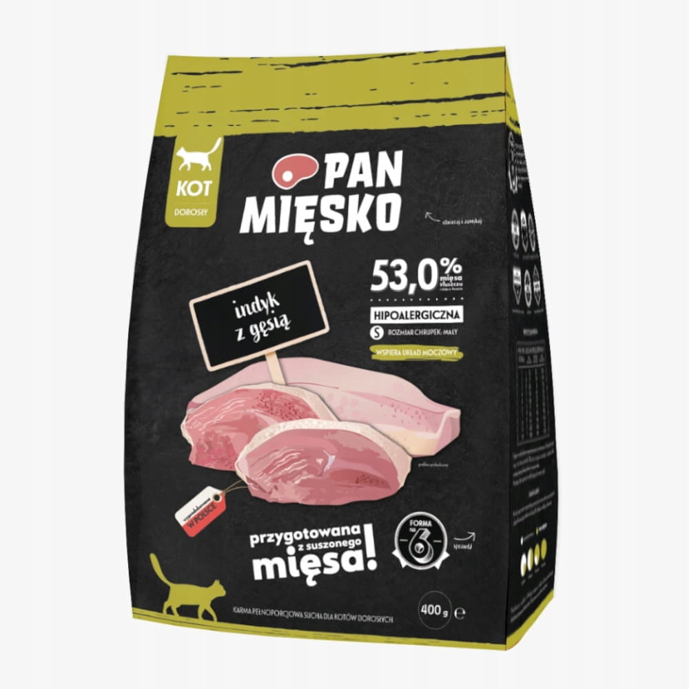 Pan Mięsko sucha karma dla kota dorosłego 5 x 400 g – zestaw mix smaków