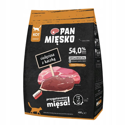 Pan Mięsko sucha karma dla kota dorosłego 5 x 400 g – zestaw mix smaków