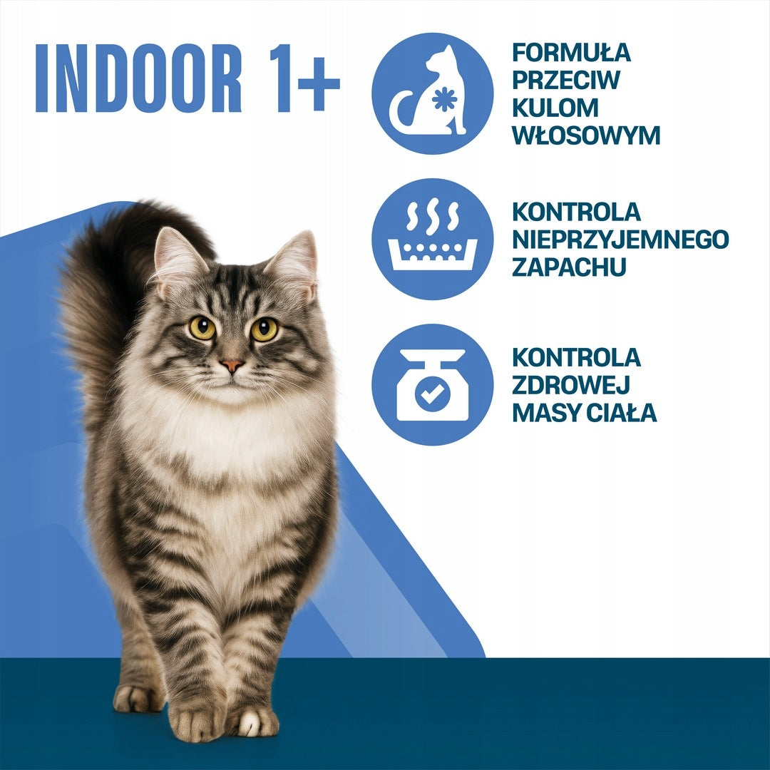 Perfect Fit Indoor 1+ sucha karma dla kota niewychodzącego 7 kg z prebiotykiem – kurczak