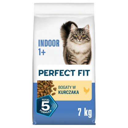 Perfect Fit Indoor 1+ sucha karma dla kota niewychodzącego 7 kg z prebiotykiem – kurczak