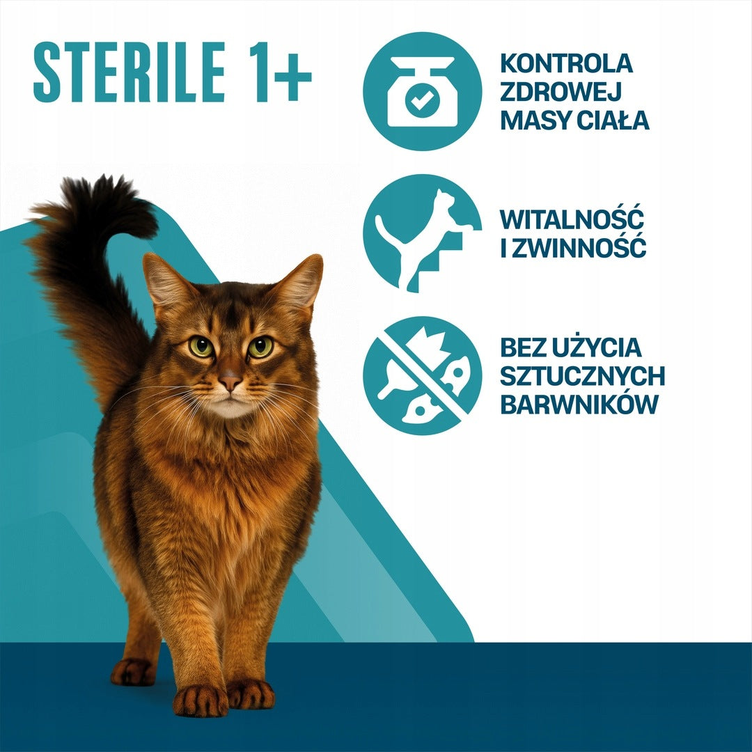 Perfect Fit Sterile 1+ sucha karma dla kota sterylizowanego 4x750g – kurczak i wołowina