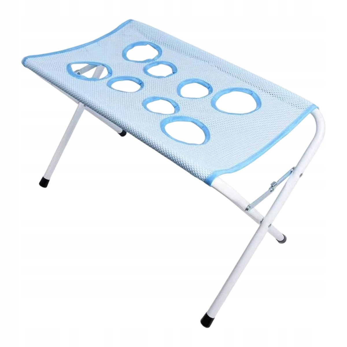 Stół do pielęgnacji i kąpieli psa i kota 60 x 40 x 33 cm, składany, siatka – niebieski