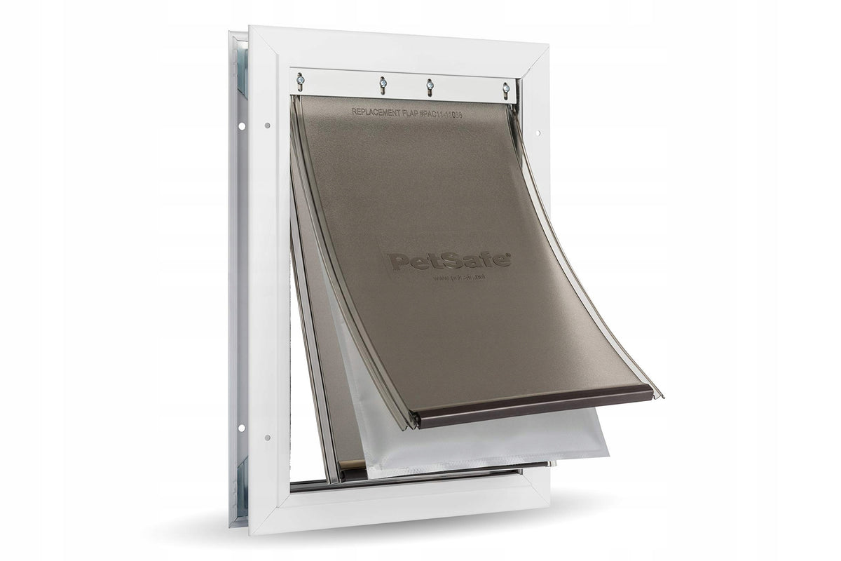 PetSafe drzwiczki dla psa i kota termoizolujące, aluminiowa rama, 28 x 40 cm, M – białe