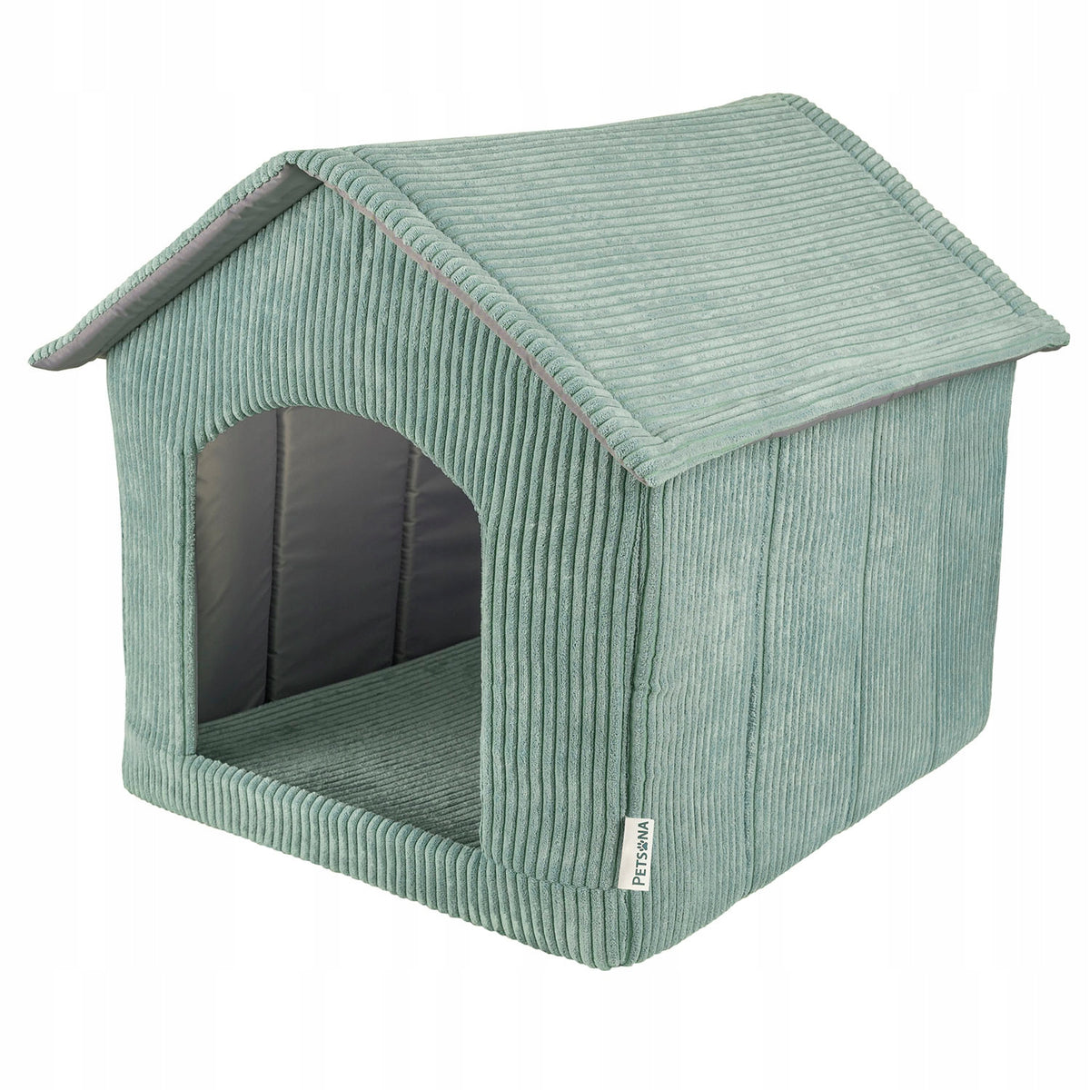 Petsona Buda dla psa piankowa 70 × 70 × 65 cm z wyjmowanym materacem, rozmiar XXL – zielona