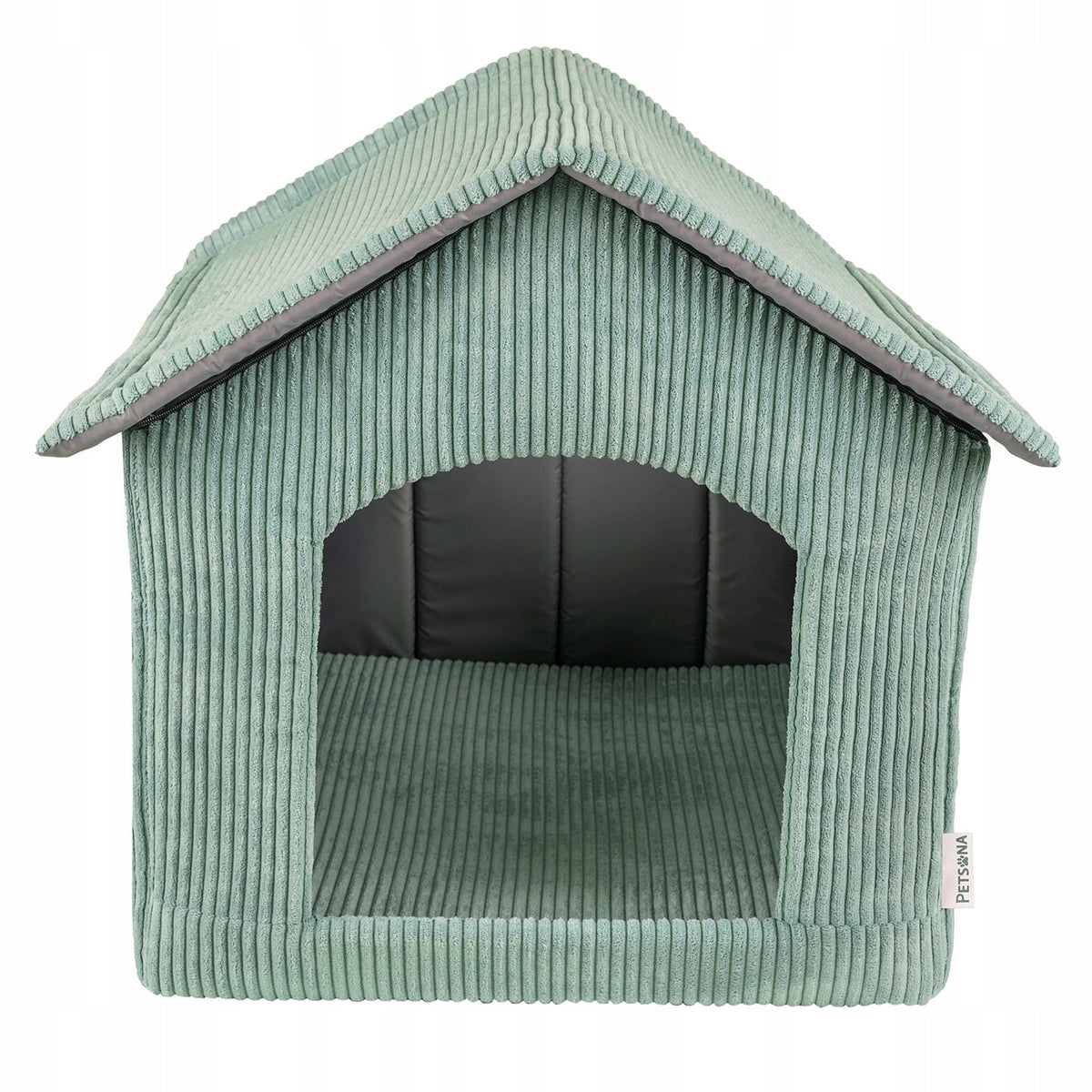 Petsona Buda dla psa piankowa 70 × 70 × 65 cm z wyjmowanym materacem, rozmiar XXL – zielona