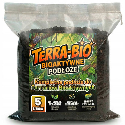 Podłoże bioaktywne do terrarium tropikalnego 5 l – naturalne, dla gekonów i roślin