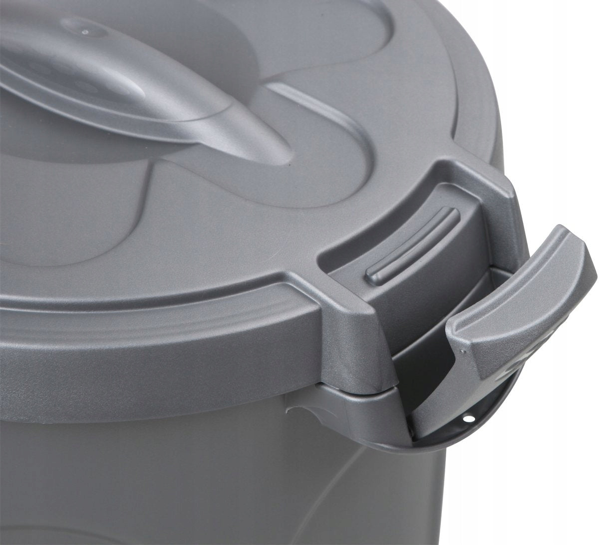 Zolux Pojemnik na suchą karmę dla psa TOM 46 l, plastikowy, zamykany na klipsy – szary