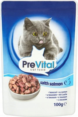 Prevital mokra karma dla kota w saszetkach 96 x 100 g – zestaw, mix smaków