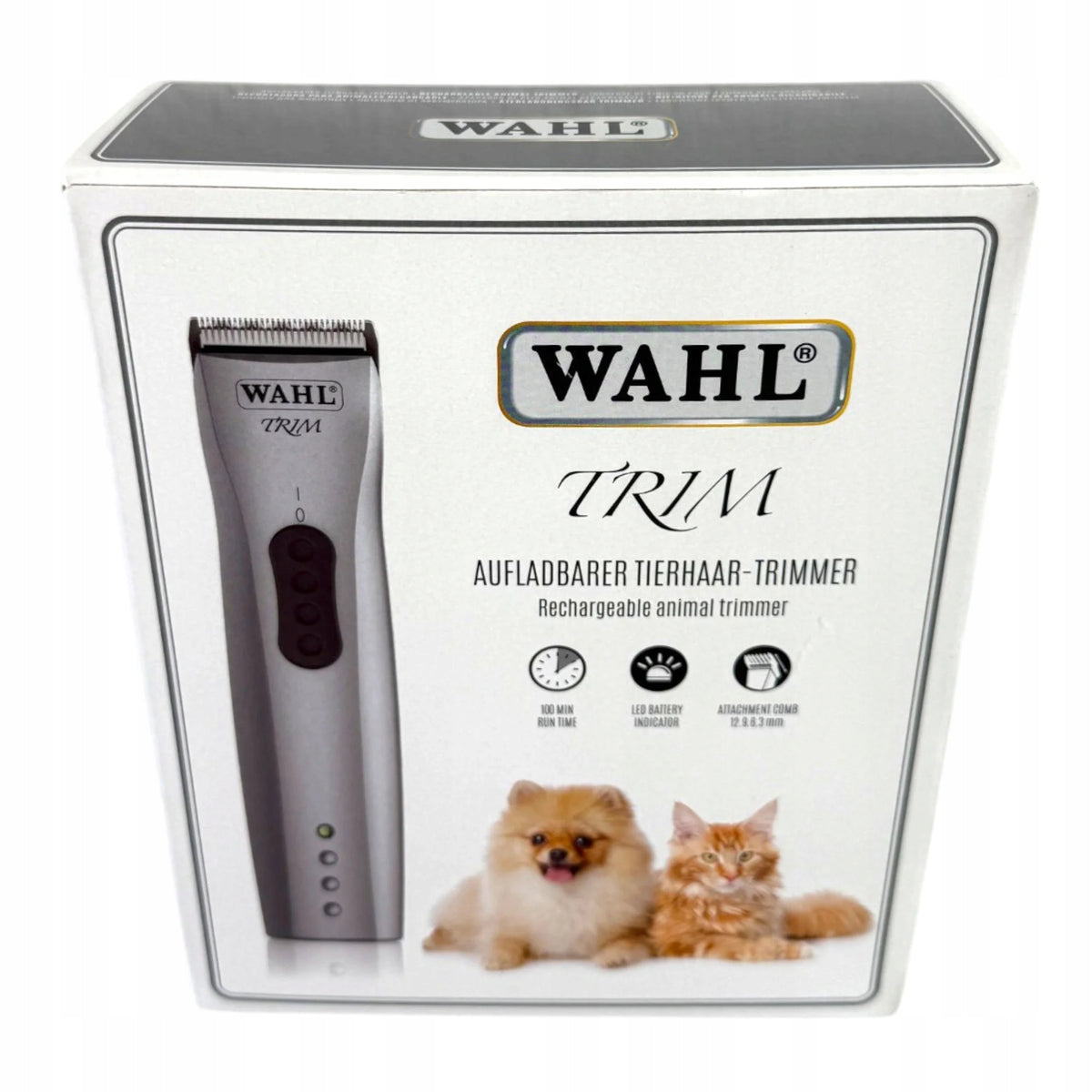 Wahl Super Trim bezprzewodowy trymer dla psa – ostrze 0,4 mm, 100 min pracy, srebrny