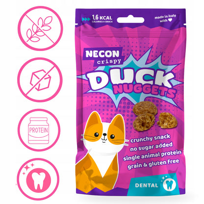 Necon Pet Food przysmaki dla kota nuggetsy z kaczką bez zbóż 85 g – zestaw 5 szt.