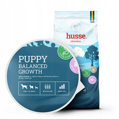 Husse Puppy Balanced Growth sucha karma dla szczeniąt 12 kg bez pszenicy – kurczak