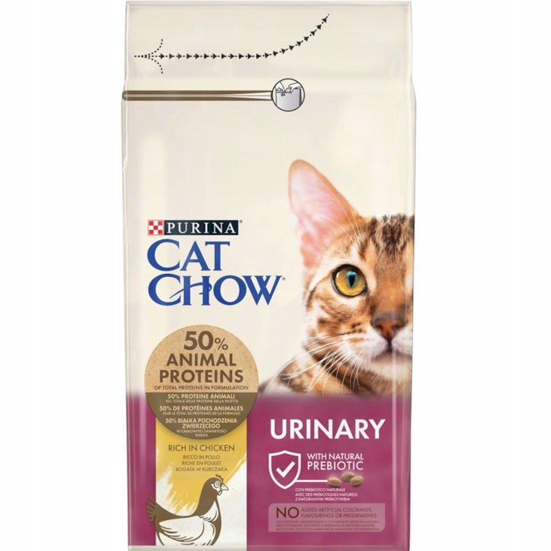 Cat Chow Urinary sucha karma dla kota z kurczakiem 2 x 1,5 kg – z prebiotykiem