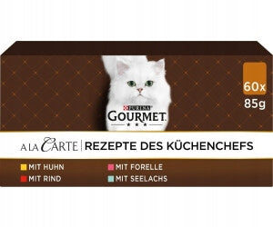 Gourmet A la Carte mokra karma dla kota 60 x 85 g – saszetki, mix smaków mięs i ryb