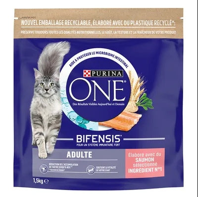 Purina ONE Adult sucha karma dla kota z łososiem 1,5 kg – dla dorosłych kotów