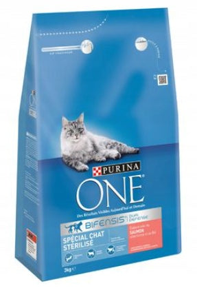 Purina ONE Sterilised sucha karma dla kota 3 kg – dla kotów sterylizowanych, łosoś