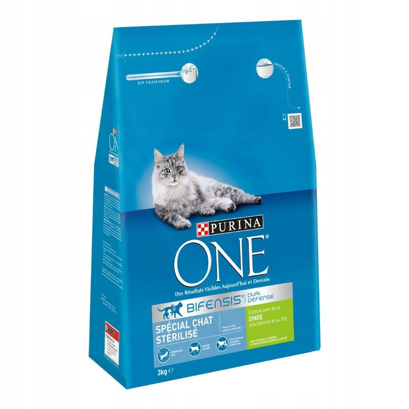 Purina ONE Sterilised sucha karma dla kota sterylizowanego 3 kg – z indykiem