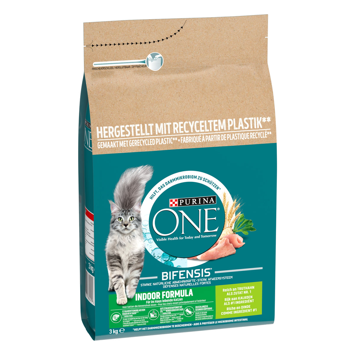 Purina ONE Bifensis Indoor sucha karma dla kotów z indykiem 3 kg – dla kotów domowych