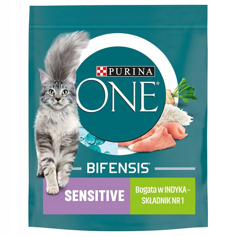Purina ONE Sensitive sucha karma dla kota z indykiem i ryżem 2,8 kg – dla kotów dorosłych
