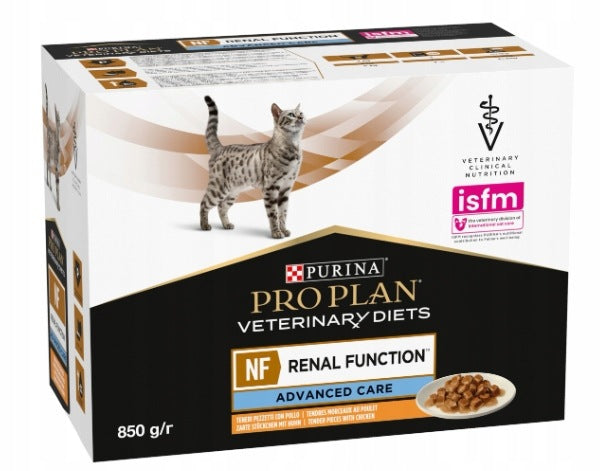 PRO PLAN Veterinary Diets NF Renal Function mokra karma dla kota 10 x 85 g – kurczak