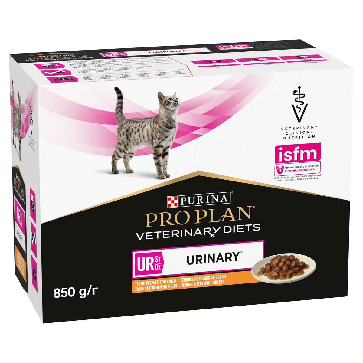 PRO PLAN Veterinary Diets UR Urinary mokra karma dla kota z kurczakiem – 10 x 85 g