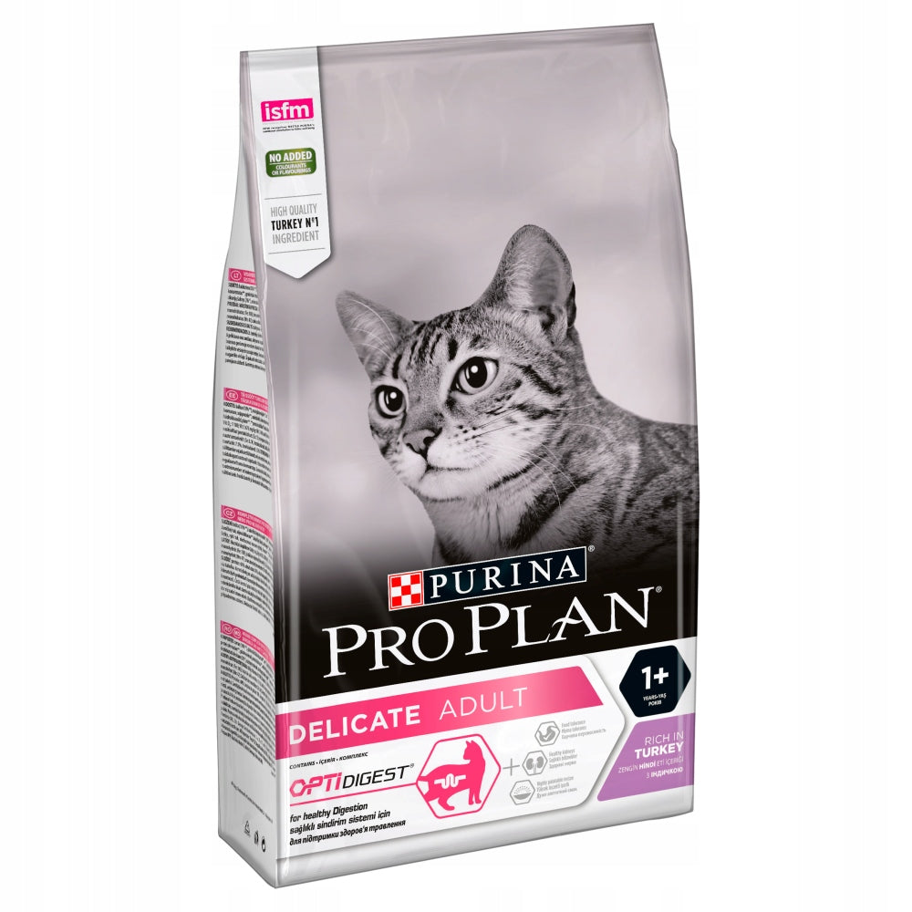 PRO PLAN Delicate sucha karma dla kota 1,5 kg z indykiem i prebiotykiem – adult