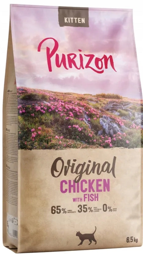Purizon Kitten karma sucha dla kociąt 1 kg bezzbożowa, 44% białka – kurczak z rybą