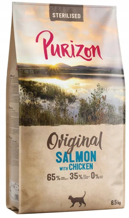 Purizon sucha karma dla kota dorosłego bezzbożowa 1 kg, 43% białka – łosoś z kurczakiem