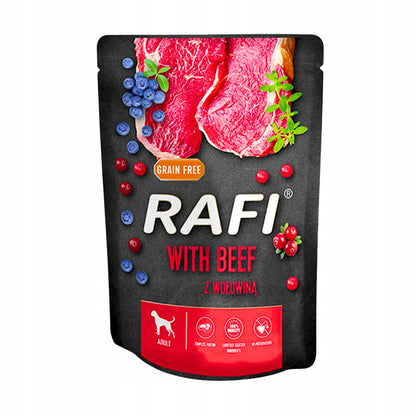 RAFI Mokra karma dla psa bez zbóż 24 x 300 g – saszetki dla dorosłych psów, mix smaków