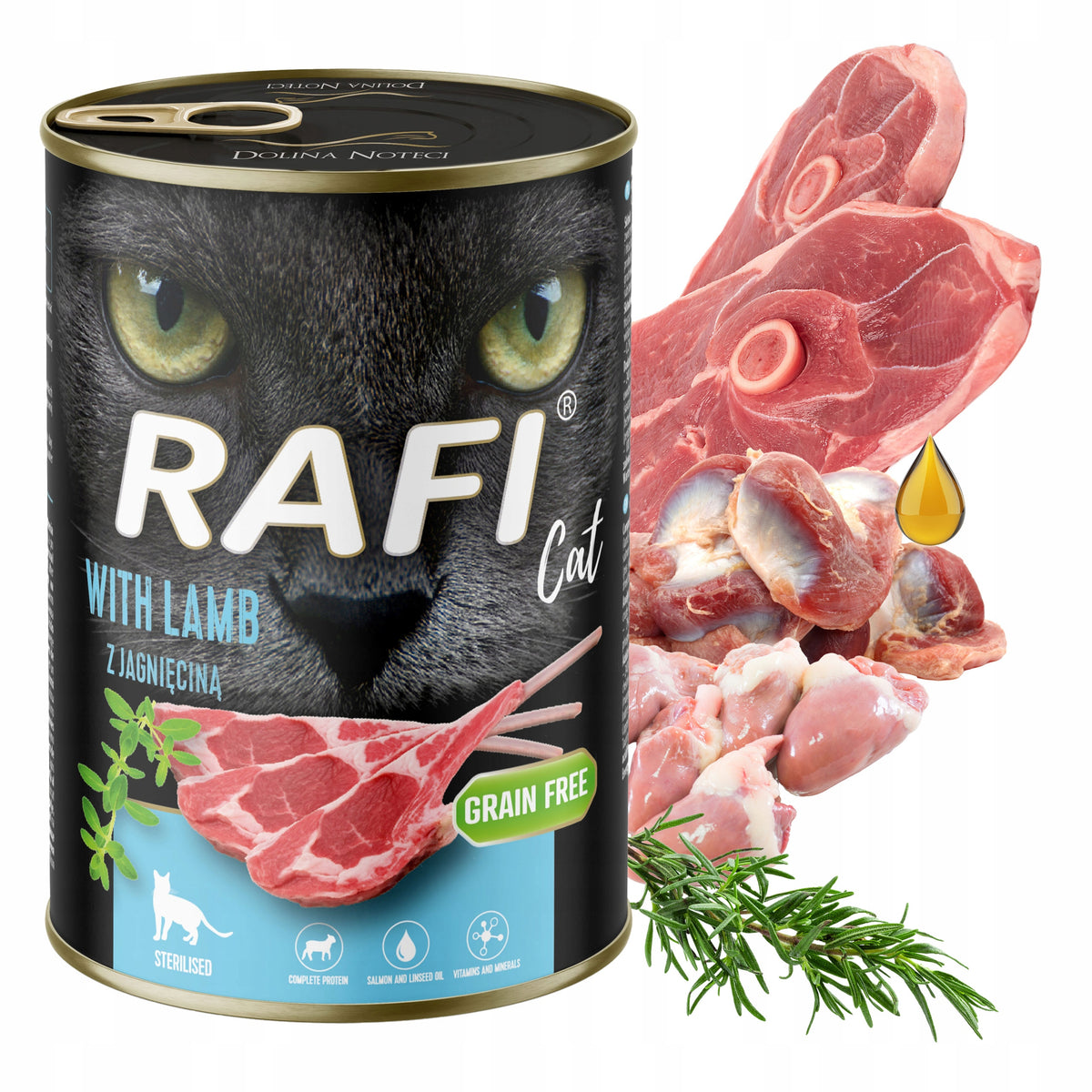 Rafi Karma mokra dla kota bezzbożowa 20 x 400 g w puszkach – mix smaków