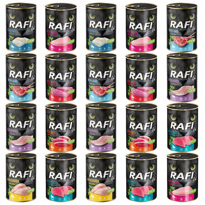 Rafi Karma mokra dla kota bezzbożowa 20 x 400 g w puszkach – mix smaków