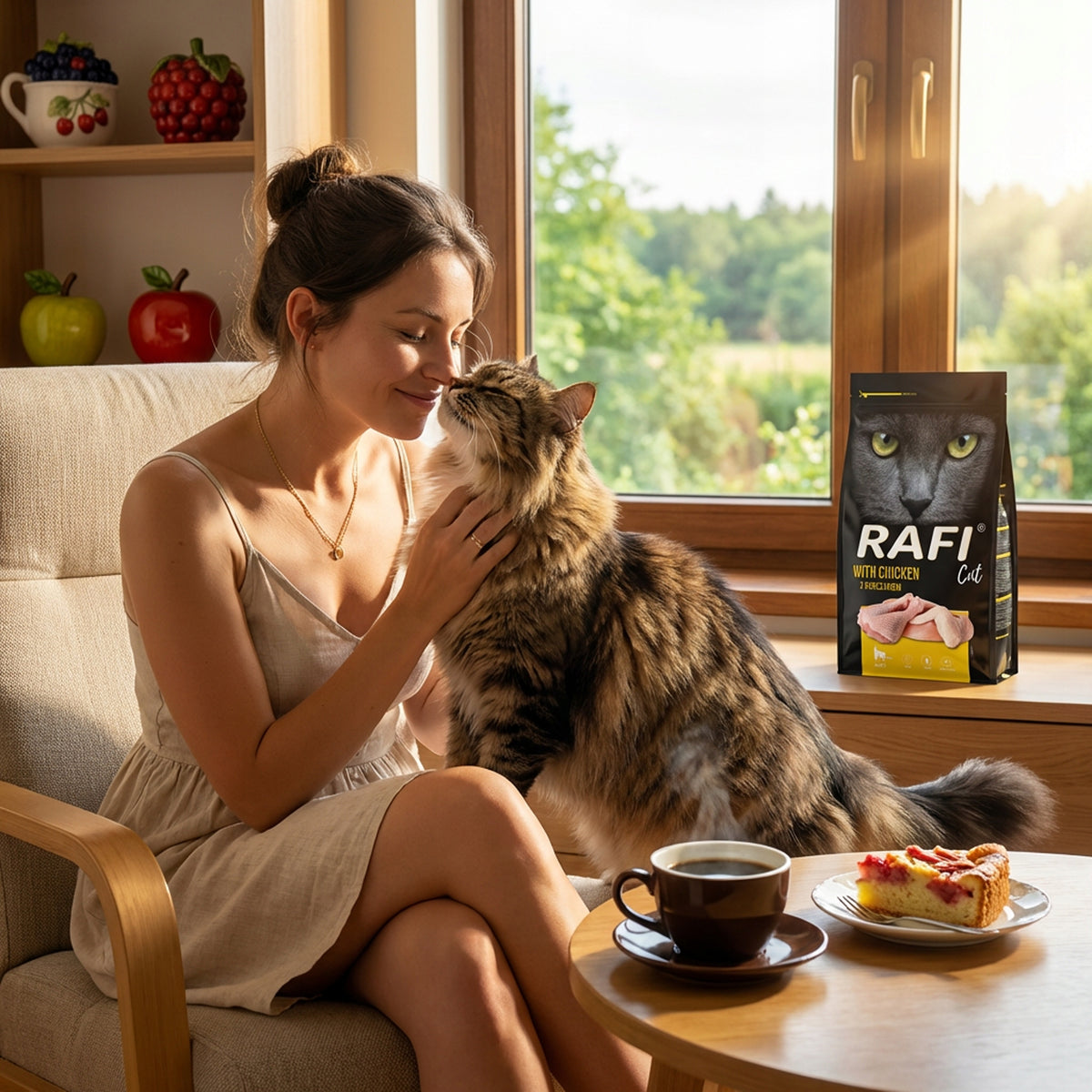 Rafi Cat sucha karma dla kota z kurczakiem 2 x 7 kg – dla dorosłych kotów sterylizowanych