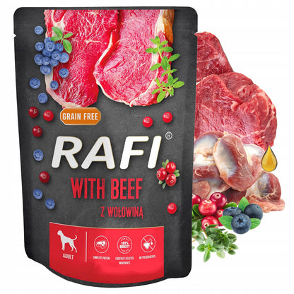 RAFI Karma mokra dla psa dorosłego Dolina Noteci bezzbożowa 10 x 300 g – mix smaków