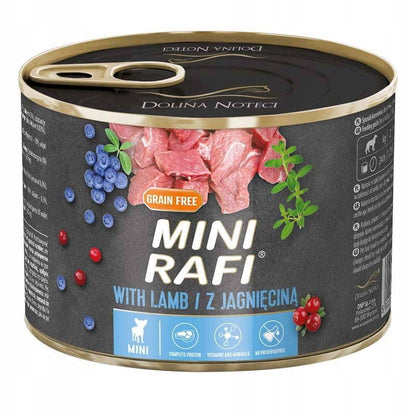 Rafi Mini Adult mokra karma dla psa z jagnięciną 12x185 g – bezzbożowa, małe rasy