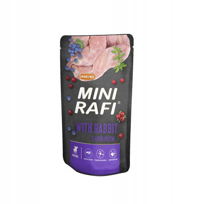Rafi Mini mokra karma dla psa małych ras z królikiem – saszetki 10 x 150 g