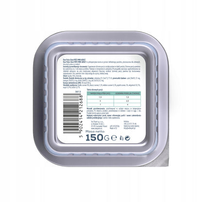 Raw Paleo mokra karma dla psa Duck Pate Mini Adult 6x150 g – bezzbożowa, kaczka