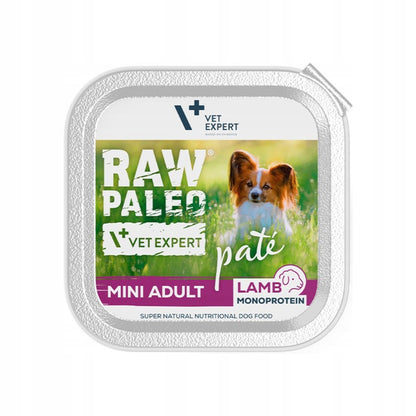 RAW PALEO Pate Mini Adult mokra karma dla psa, jagnięcina 6x150 g – bezzbożowa