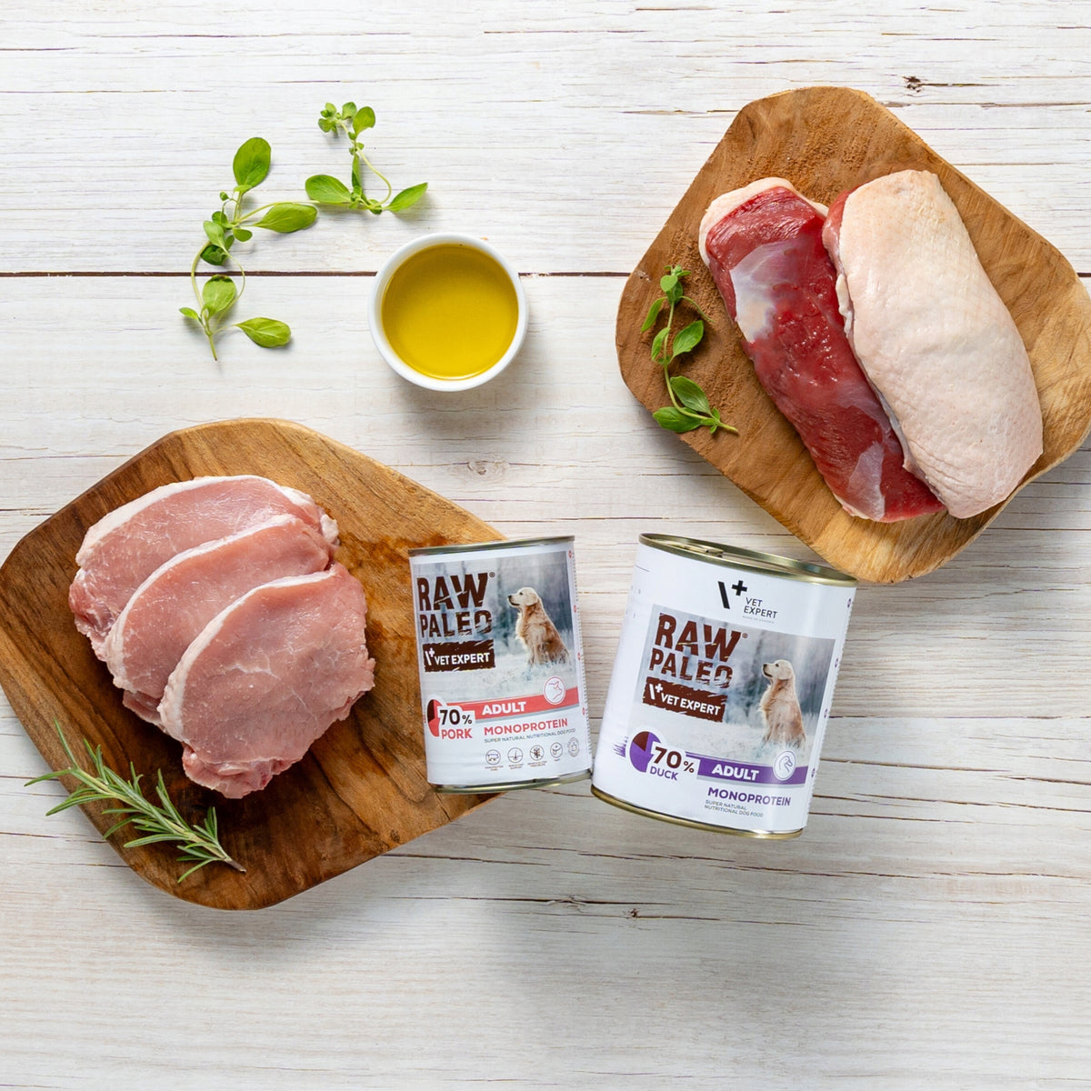 RAW PALEO Puppy mokra karma dla szczeniąt z wieprzowiną 6x400 g – monobiałkowa, bez zbóż