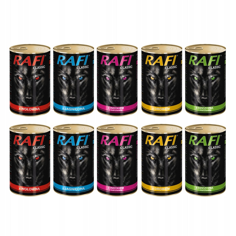 Rafi Classic mokra karma dla psa z wołowiną 1240 g – puszka dla dorosłych psów