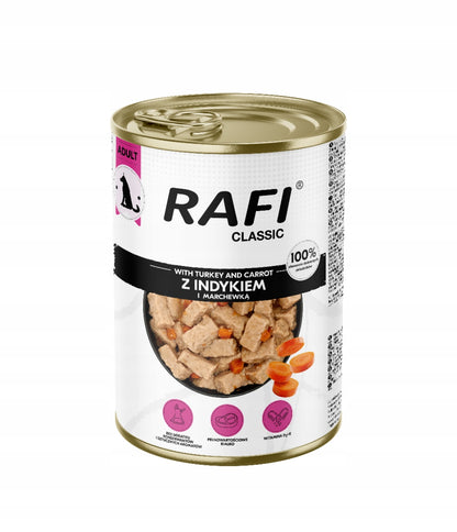 Rafi Classic mokra karma dla psa z wołowiną 1240 g – puszka dla dorosłych psów