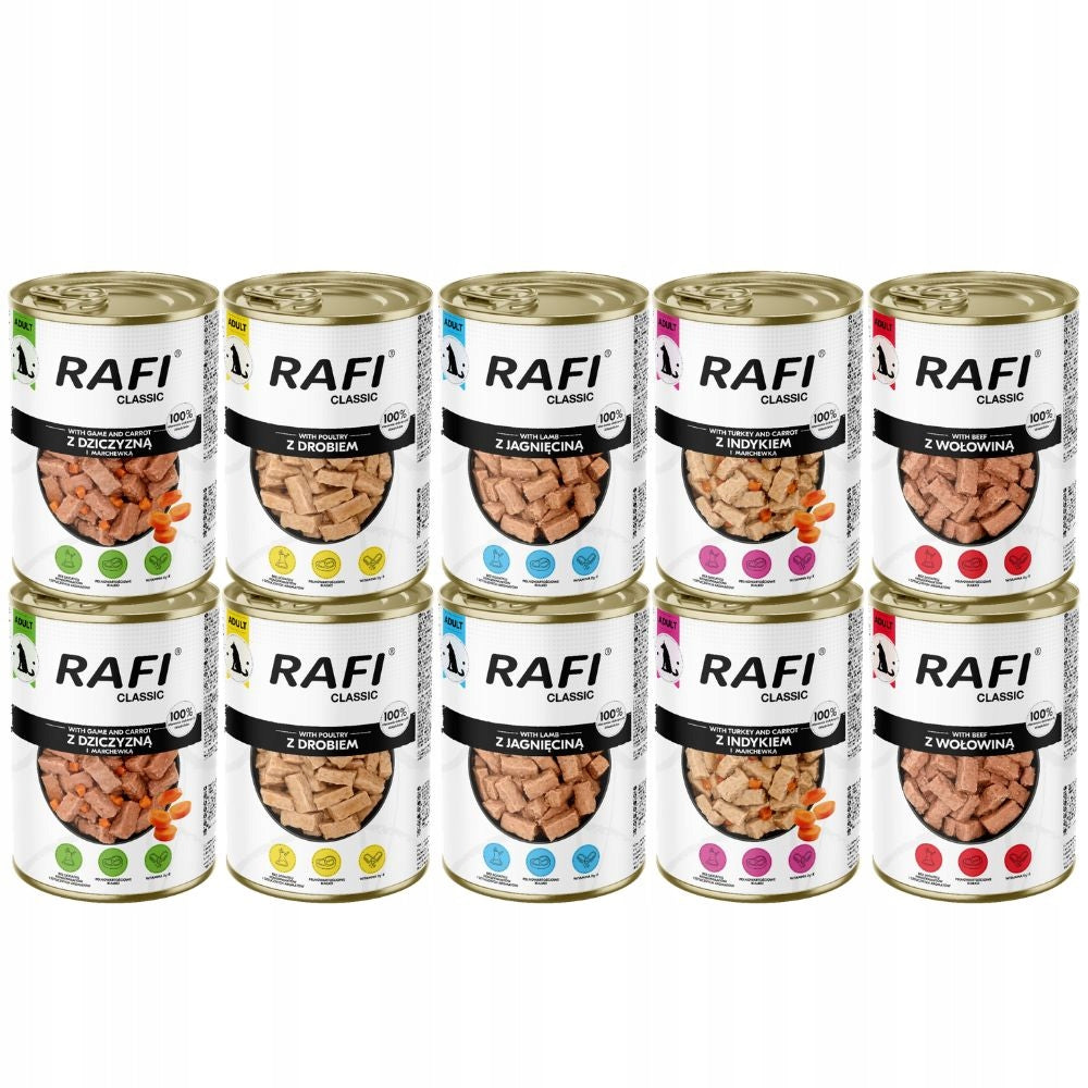 Rafi Classic mokra karma dla psa z wołowiną 1240 g – puszka dla dorosłych psów