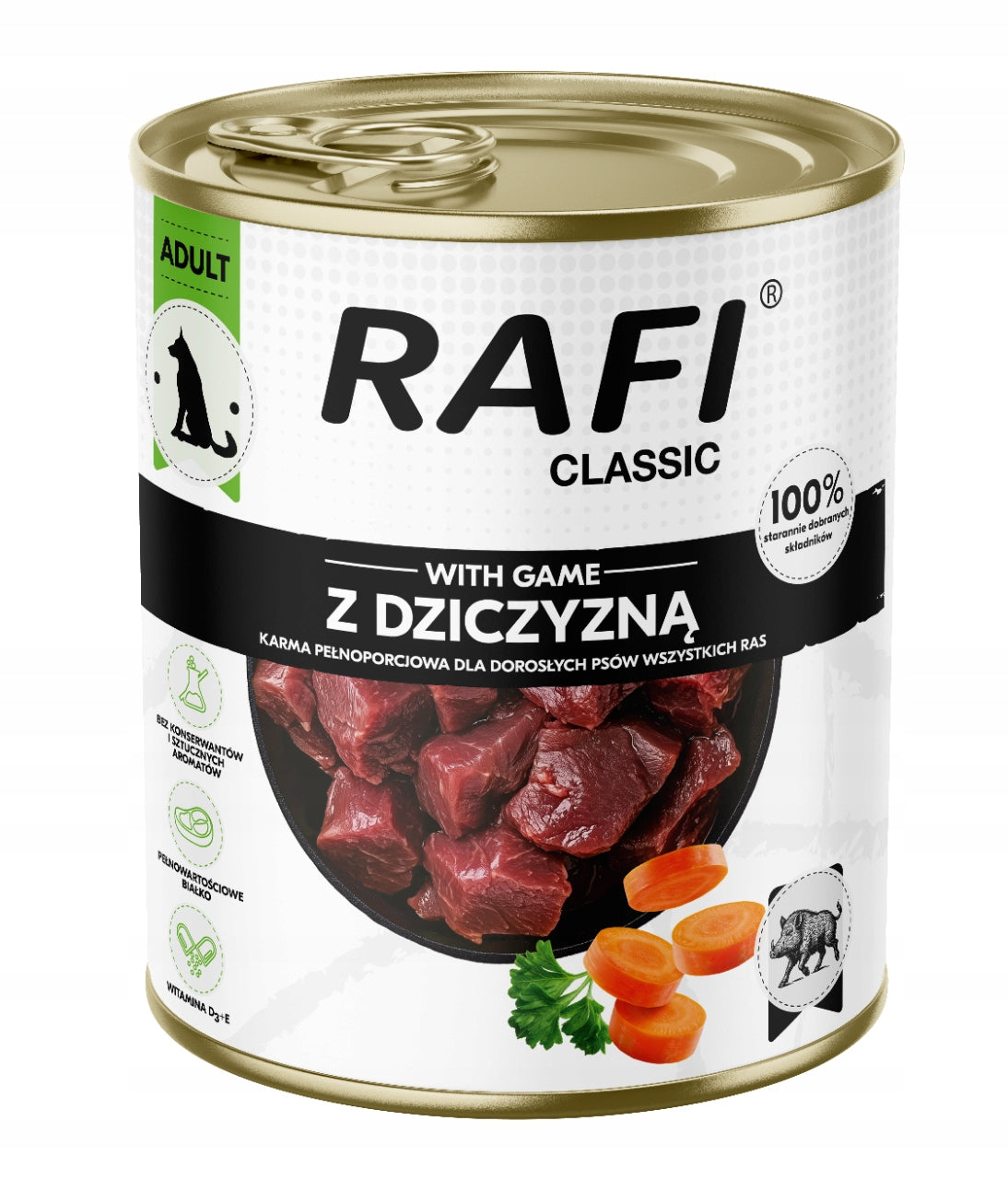 Dolina Noteci Rafi Classic karma mokra dla psa 24 x 800 g – mix 4 smaków, dorosłe psy