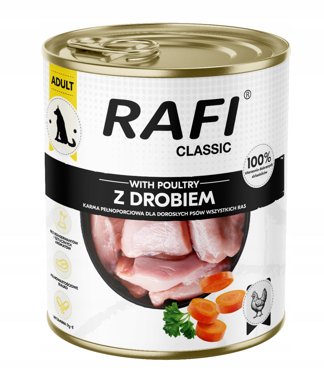 Dolina Noteci Rafi Classic karma mokra dla psa 24 x 800 g – mix 4 smaków, dorosłe psy